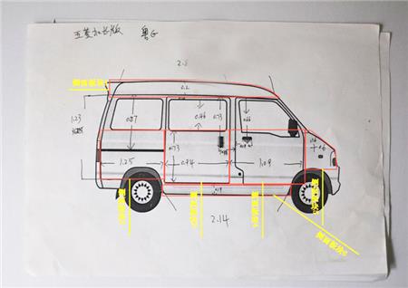 面包车五菱之光加长版车身广告